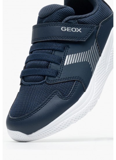 Παιδικά Παπούτσια Casual B.Sprintye Μπλε ECOleather-Ύφασμα Geox