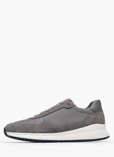 Ανδρικά Παπούτσια Casual U.Spherica.E Μαύρο Δέρμα Geox
