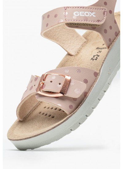 Παιδικές Σαγιονάρες & Πέδιλα Costarei.Fashion Ροζ ECOleather Geox