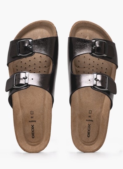 Ανδρικά Παπούτσια Casual U.Spherica.E Μαύρο Δέρμα Geox