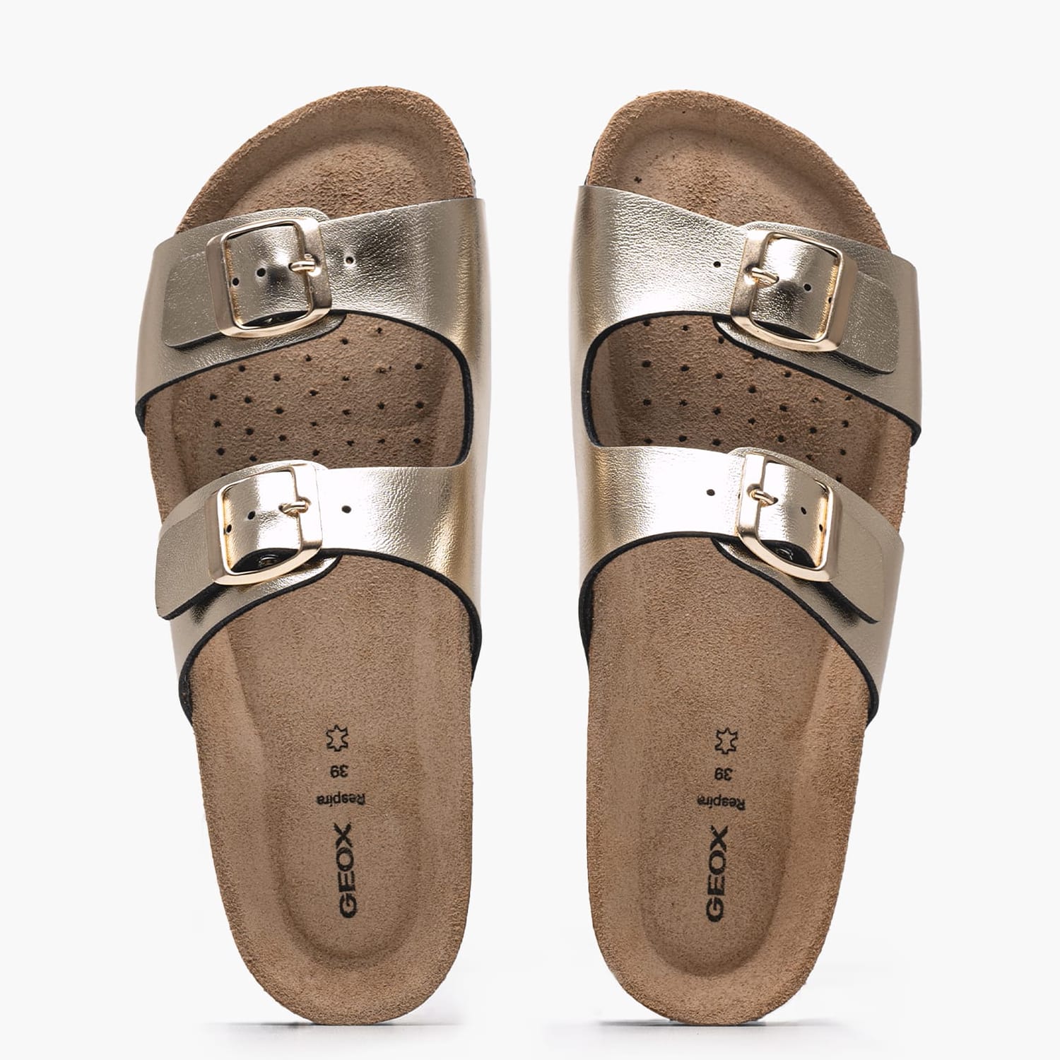 Γυναικεία Flats D.Brionia Χρυσό ECOleather Geox