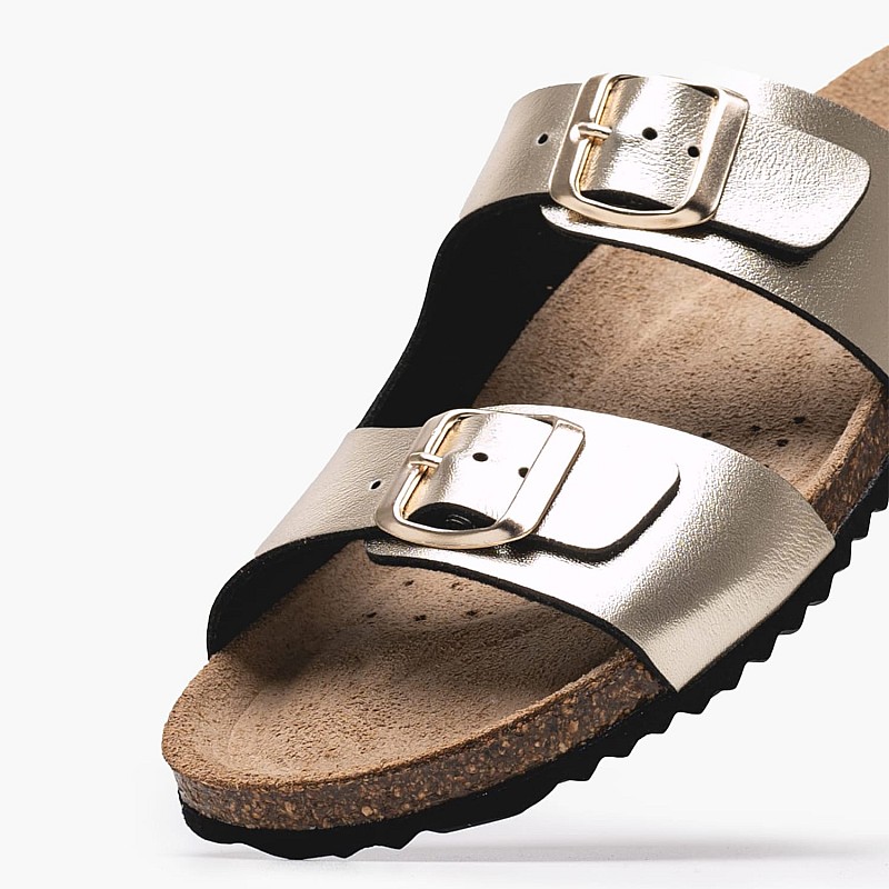 Γυναικεία Flats D.Brionia Χρυσό ECOleather Geox