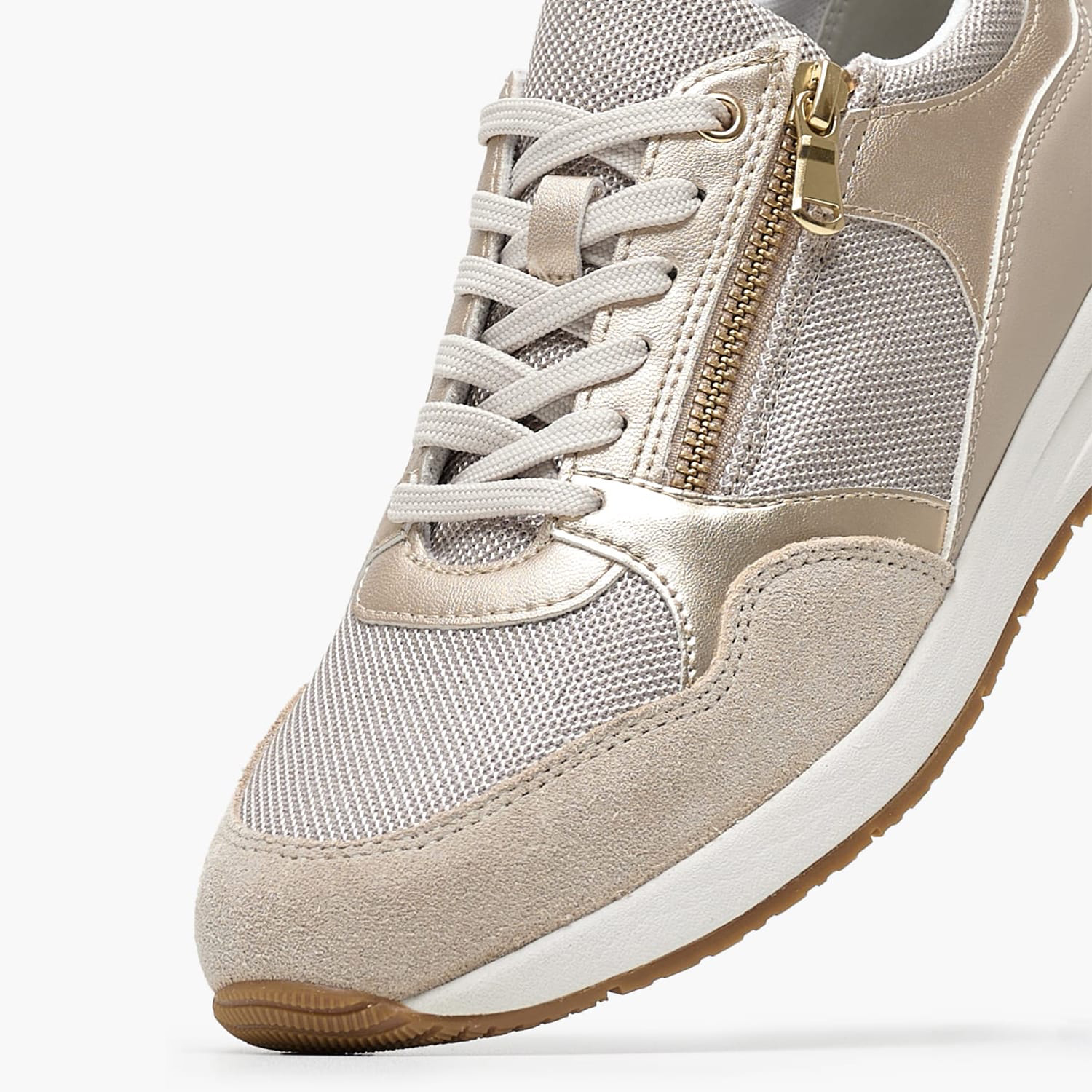 Γυναικεία Παπούτσια Casual D.Bulmya Χρυσό ECOleather-Ύφασμα Geox