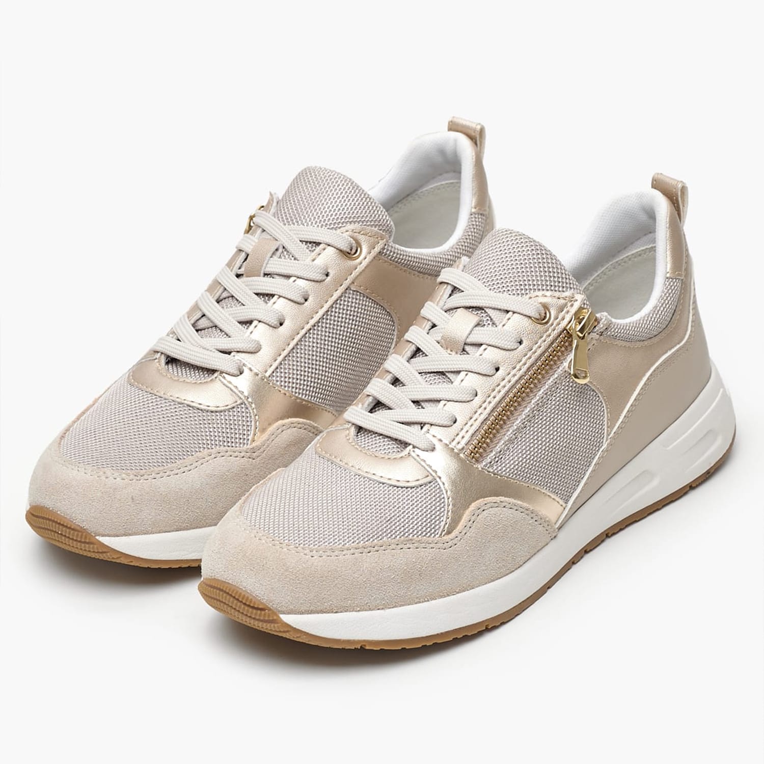 Γυναικεία Παπούτσια Casual D.Bulmya Χρυσό ECOleather-Ύφασμα Geox Γυναικεία Παπούτσια Casual D.Bulmya Χρυσό ECOleather-Ύφασμα Geox