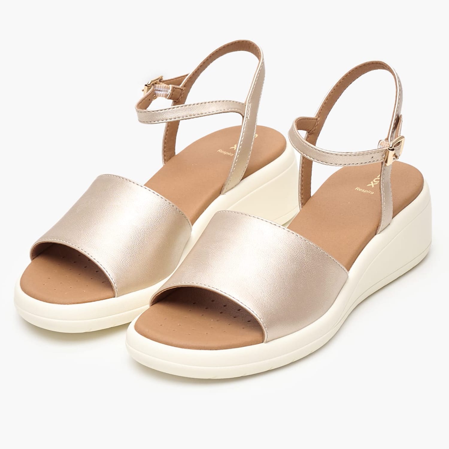Women Platforms Low D.Meliconia Gold ECOleather Geox Women Platforms Low D.Meliconia Gold ECOleather Geox