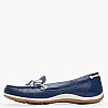 Women Sailing Shoes D.Vega Blue Leather Geox Women Sailing Shoes D.Vega Blue Leather Geox