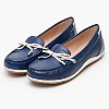 Women Sailing Shoes D.Vega Blue Leather Geox Women Sailing Shoes D.Vega Blue Leather Geox