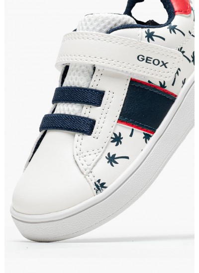 Παιδικά Παπούτσια Casual Eclyper.A Άσπρο ECOleather Geox
