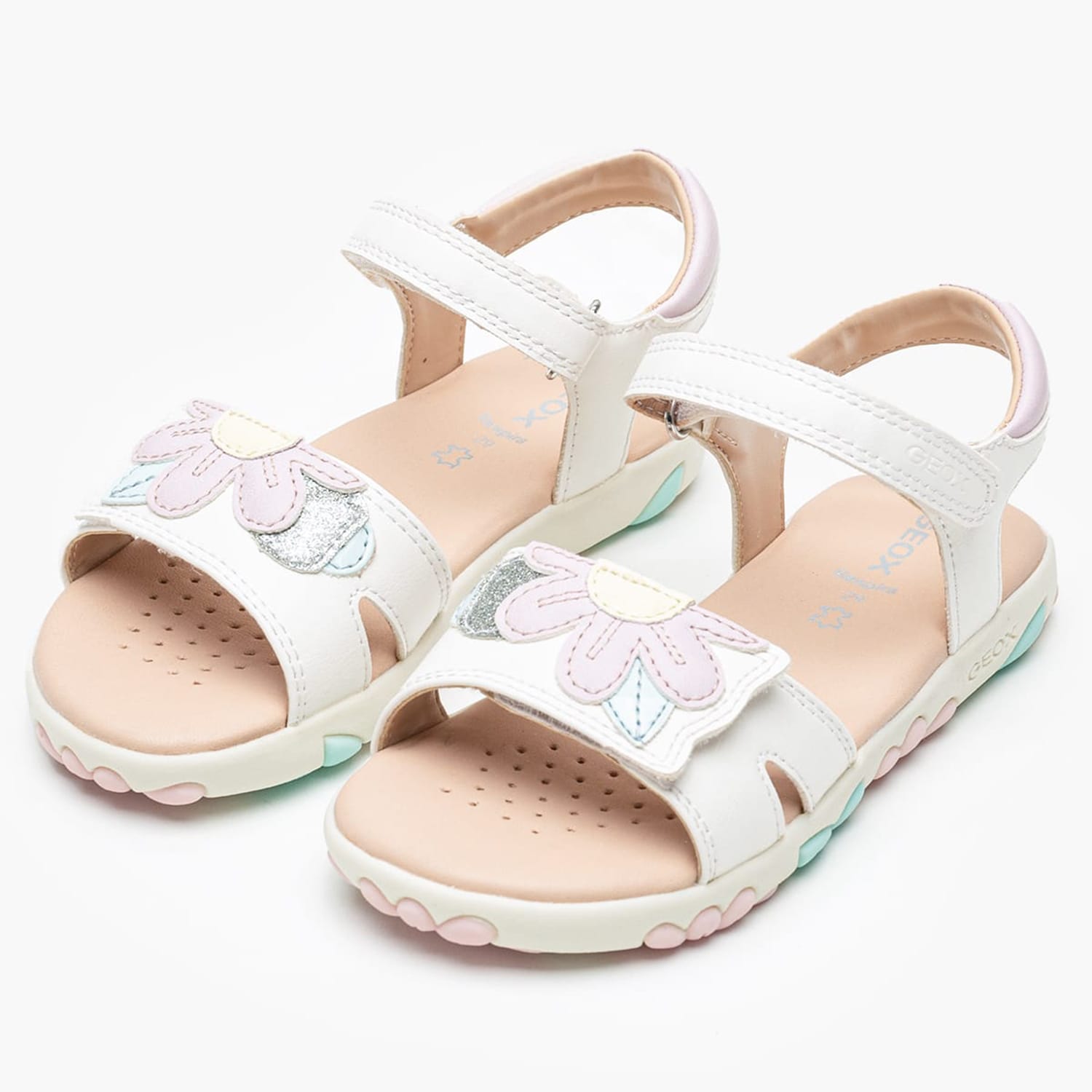Kids Flip Flops & Sandals Haiti.Comf White ECOleather Geox Kids Flip Flops & Sandals Haiti.Comf White ECOleather Geox
