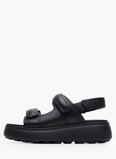 Ανδρικά Παπούτσια Casual U.Spherica.E Μαύρο Δέρμα Geox