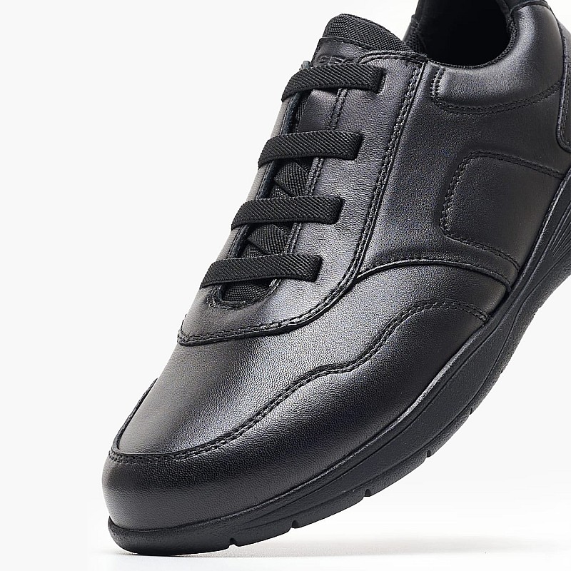 Ανδρικά Παπούτσια Casual Spherica.Agn Μαύρο Δέρμα Geox