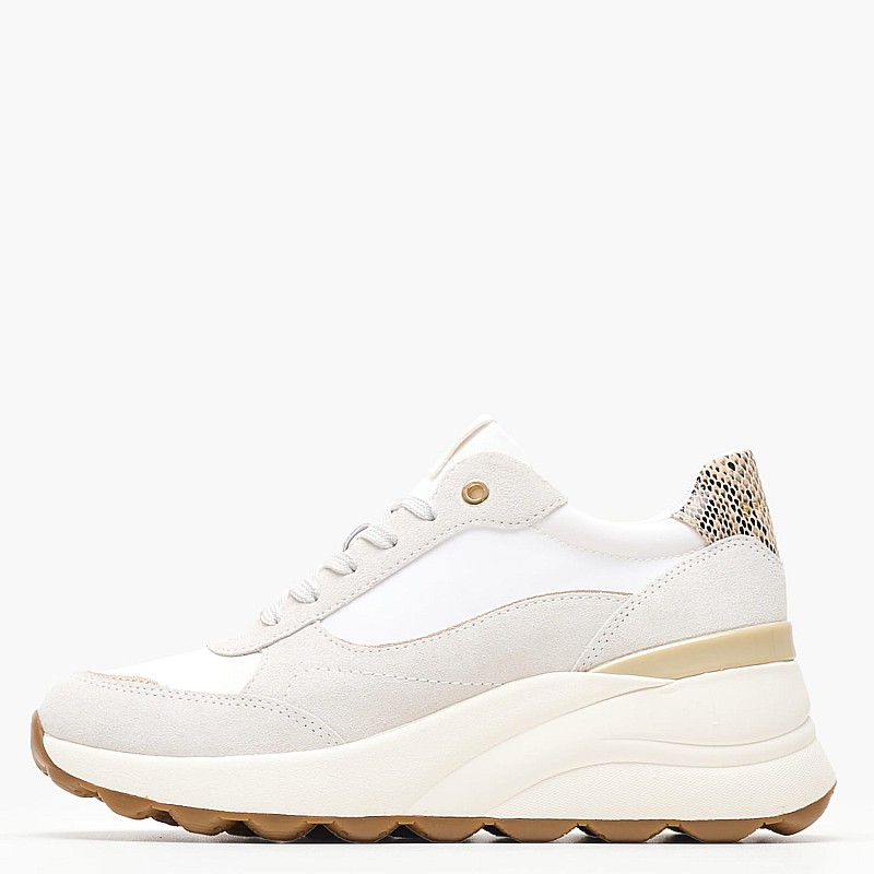 Women Casual Shoes Spherica.Ec13 White Leather Geox