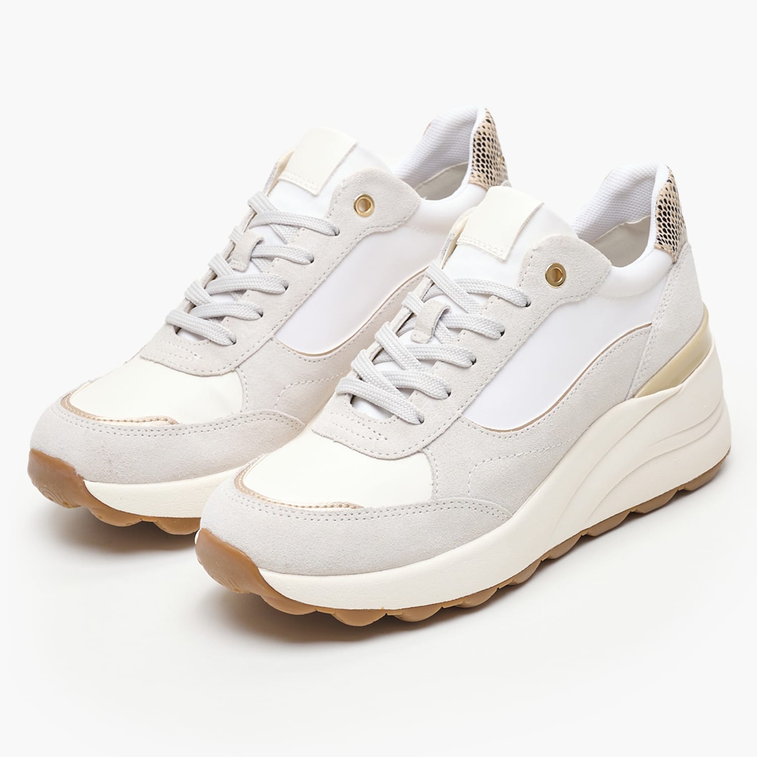 Γυναικεία Παπούτσια Casual Spherica.Ec13 Άσπρο Δέρμα Geox Γυναικεία Παπούτσια Casual Spherica.Ec13 Άσπρο Δέρμα Geox