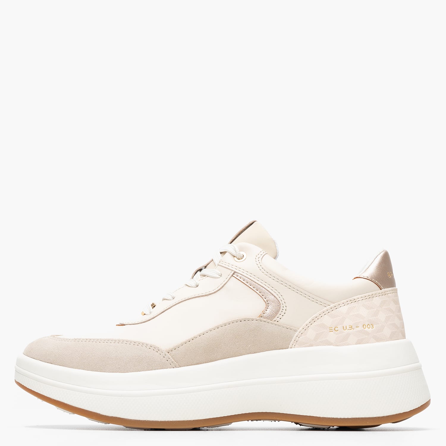 Γυναικεία Παπούτσια Casual Spherica.Ecub3 Μπεζ Δέρμα Geox