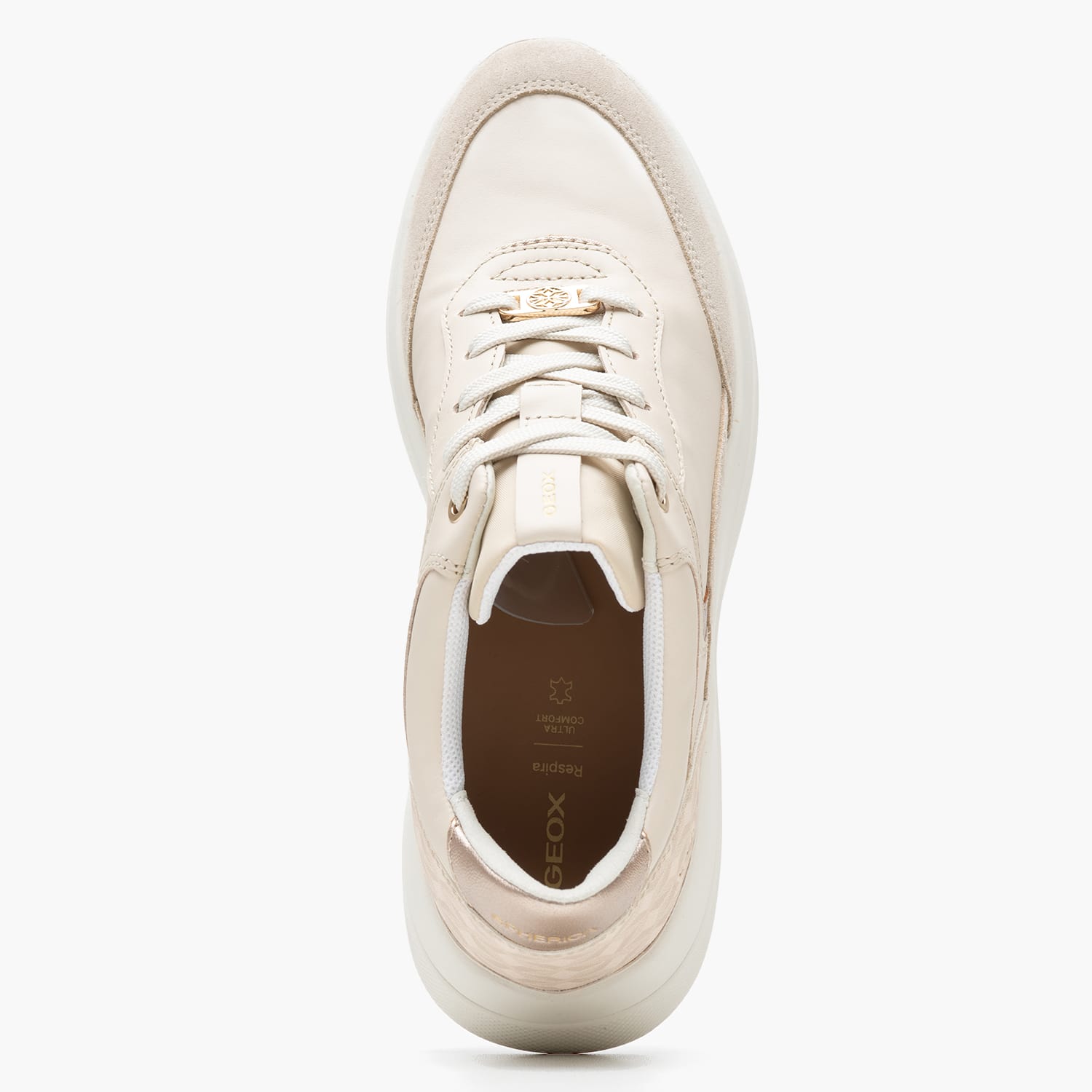 Γυναικεία Παπούτσια Casual Spherica.Ecub3 Μπεζ Δέρμα Geox Γυναικεία Παπούτσια Casual Spherica.Ecub3 Μπεζ Δέρμα Geox