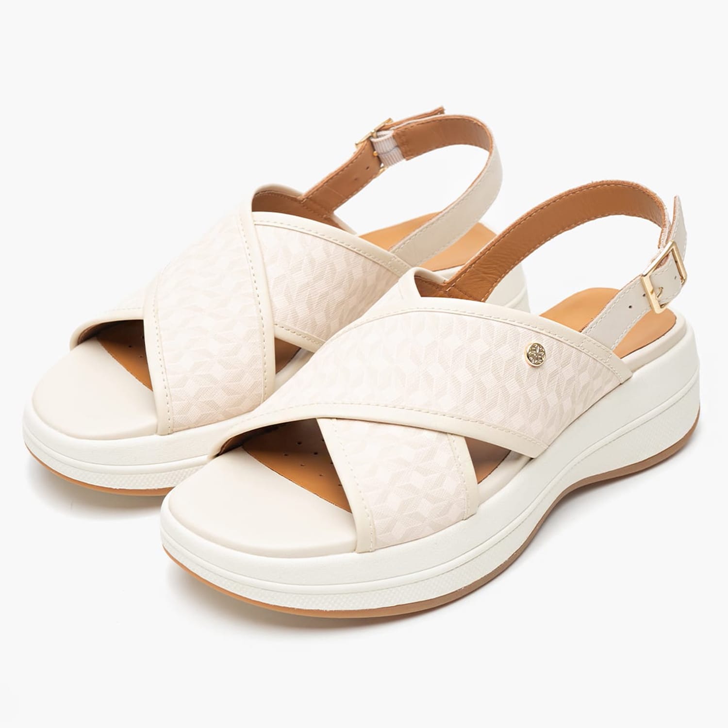 Women Platforms Low Spherica.Plat Beige Leather Geox Women Platforms Low Spherica.Plat Beige Leather Geox