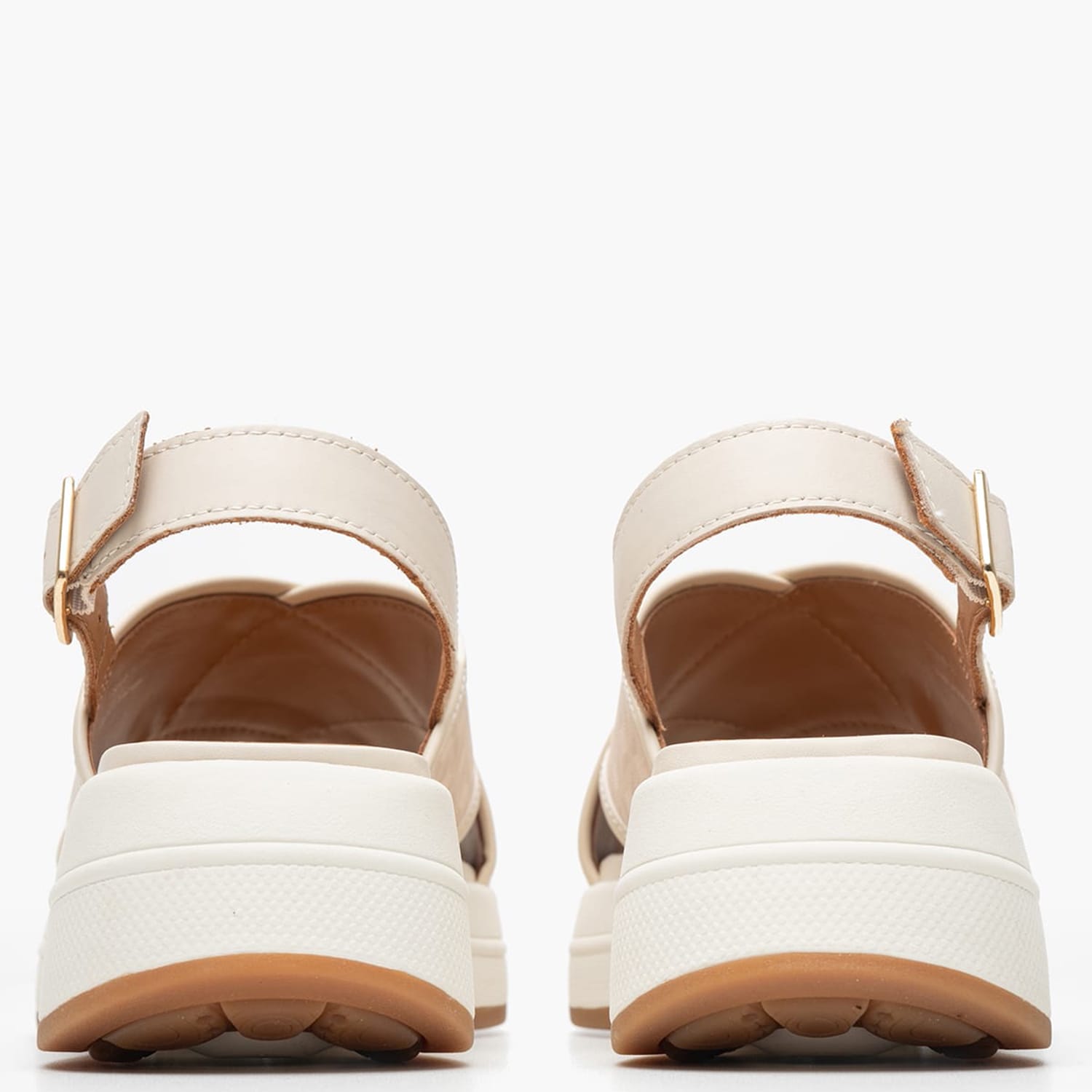 Women Platforms Low Spherica.Plat Beige Leather Geox Women Platforms Low Spherica.Plat Beige Leather Geox