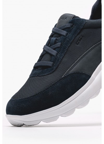 Men Casual Shoes Spherica.U2 Blue Buckskin Geox