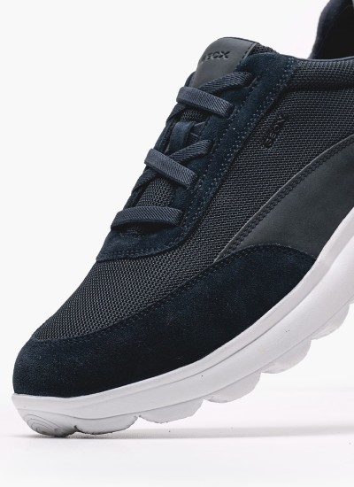 Ανδρικά Παπούτσια Casual U.Spherica.E Μαύρο Δέρμα Geox
