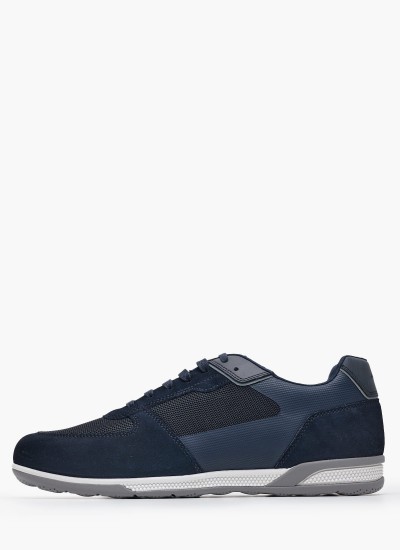 Ανδρικά Παπούτσια Casual U.Spherica.E Μαύρο Δέρμα Geox