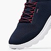 Men Casual Shoes Spherica Blue Fabric Geox Men Casual Shoes Spherica Blue Fabric Geox