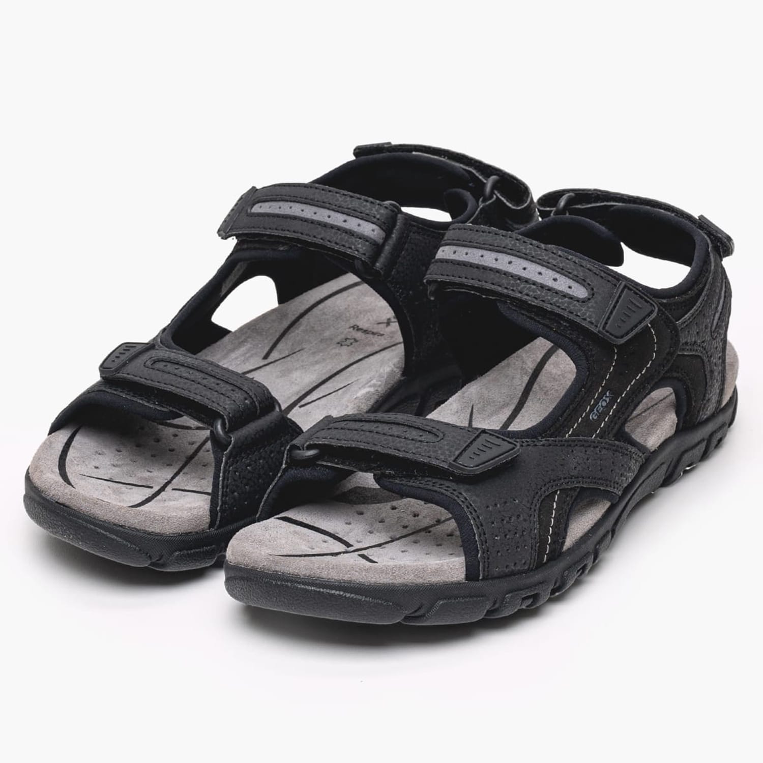 Men Flip Flops & Sandals Strada.D Black ECOleather Geox Men Flip Flops & Sandals Strada.D Black ECOleather Geox