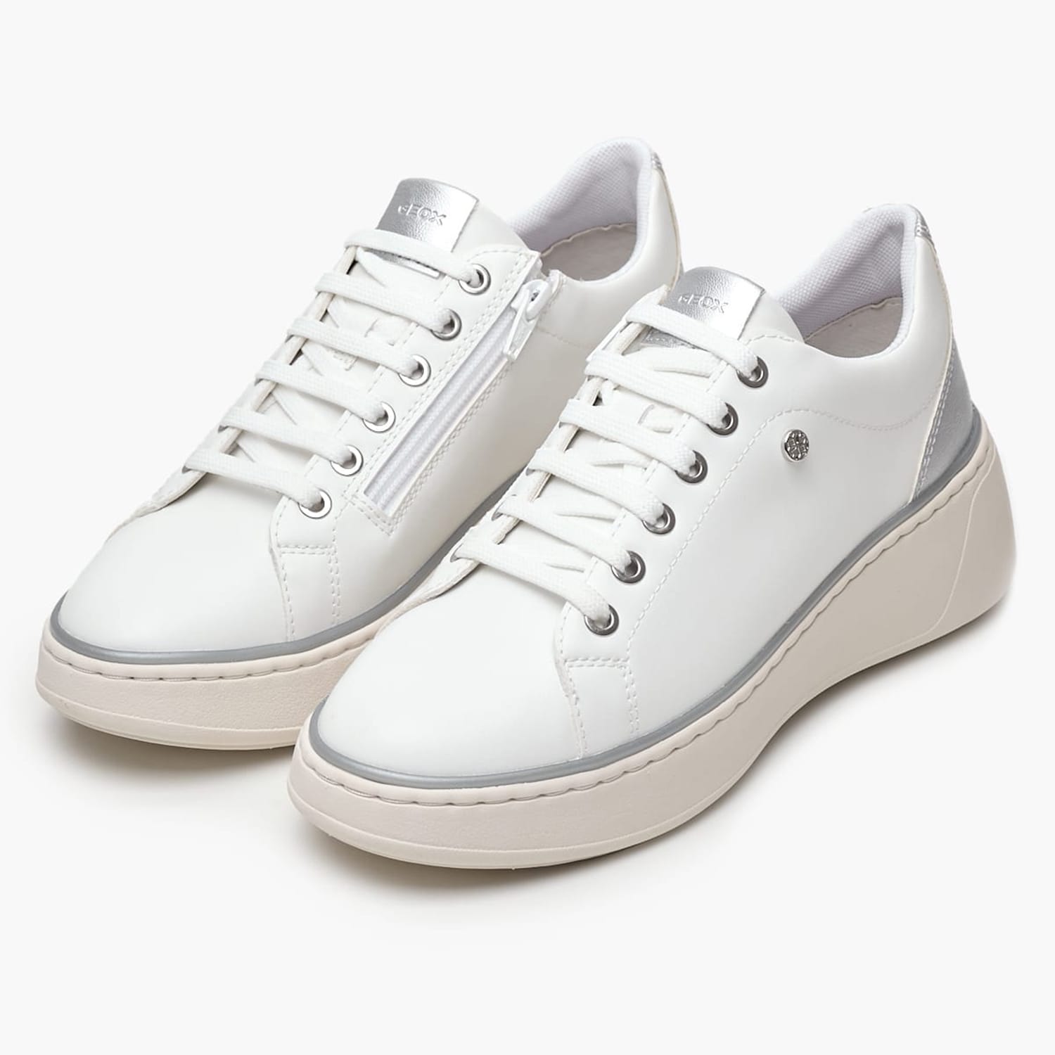 Γυναικεία Παπούτσια Casual Sunnetty Άσπρο ECOleather Geox Γυναικεία Παπούτσια Casual Sunnetty Άσπρο ECOleather Geox