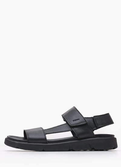 Ανδρικά Παπούτσια Casual U.Spherica.E Μαύρο Δέρμα Geox
