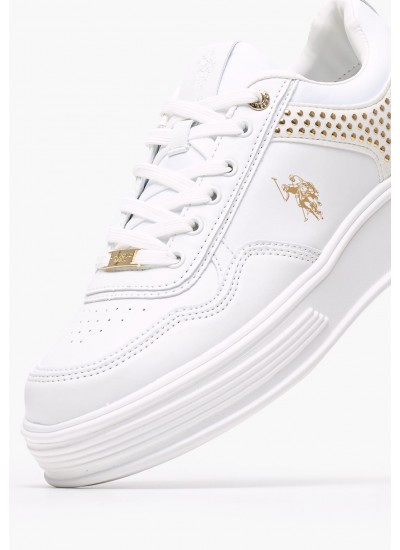 Γυναικεία Παπούτσια Casual Asuka009 Άσπρο ECOleather U.S. Polo Assn.