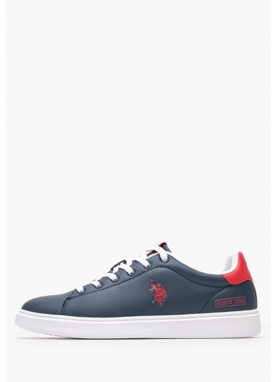 Ανδρικά Παπούτσια Casual Byron001C Μπλε ECOleather U.S. Polo Assn.