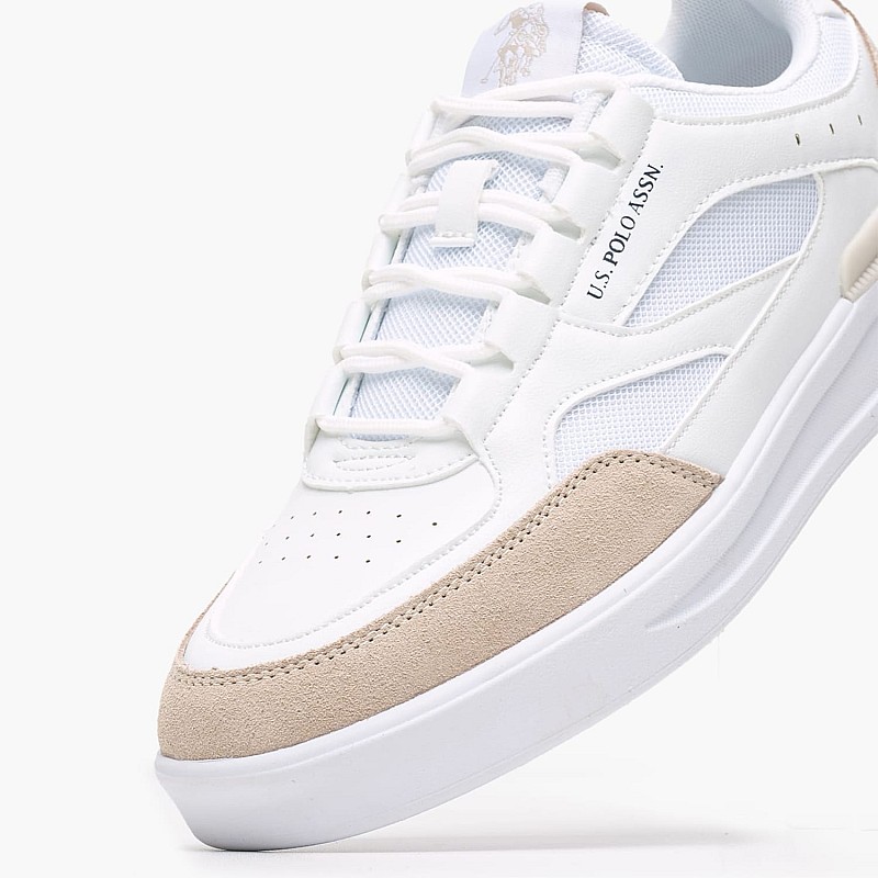 Men Casual Shoes Nate006.W White Buckskin-Fabric U.S. Polo Assn.