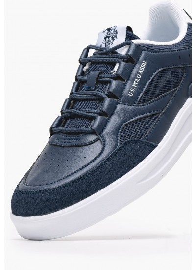 Ανδρικά Παπούτσια Casual Nate006 Μπλε Δέρμα U.S. Polo Assn.