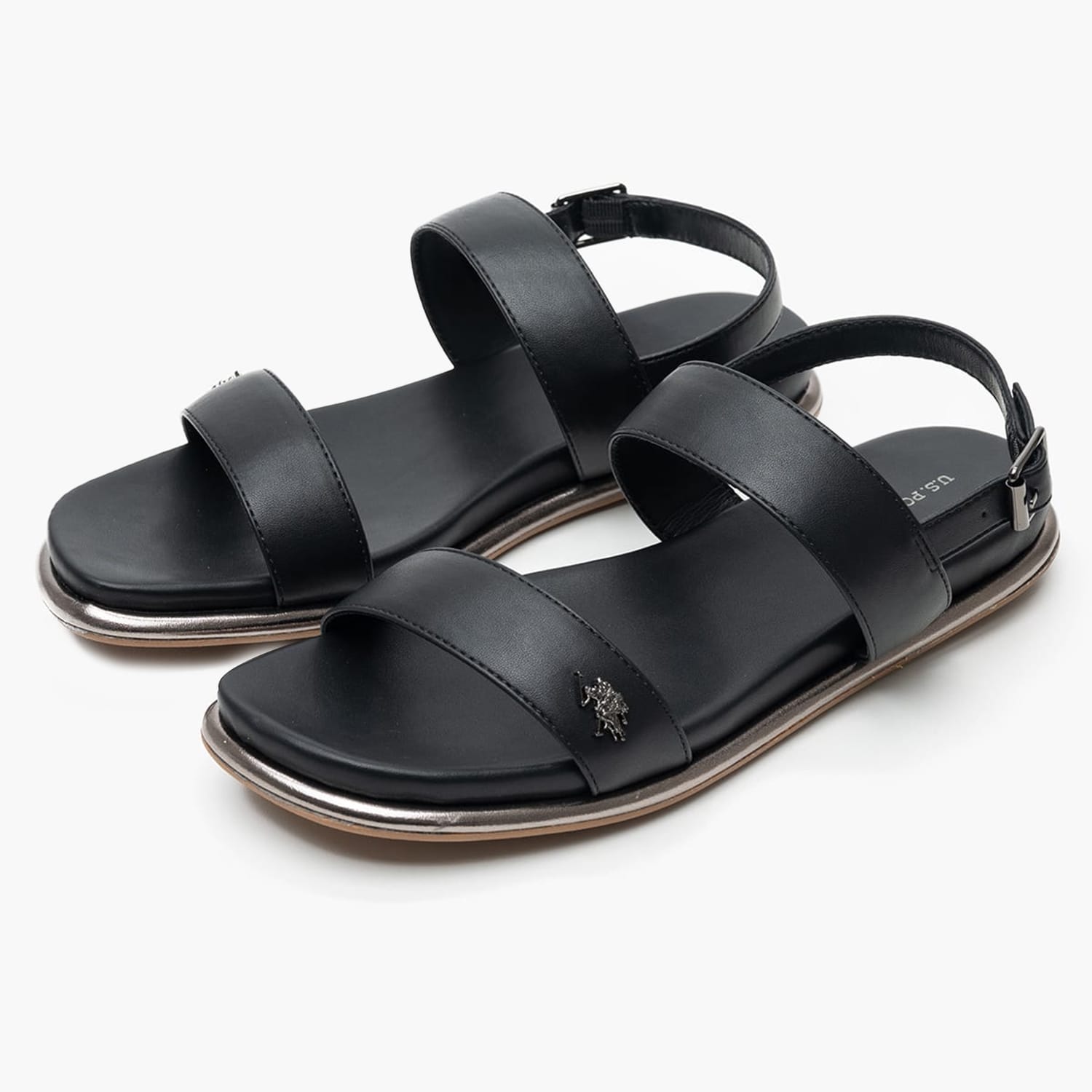 Women Flats Soraya001A Black ECOleather U.S. Polo Assn. Women Flats Soraya001A Black ECOleather U.S. Polo Assn.
