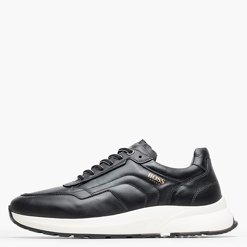 Ανδρικά Παπούτσια Casual B190.A Μαύρο Δέρμα Boss shoes
