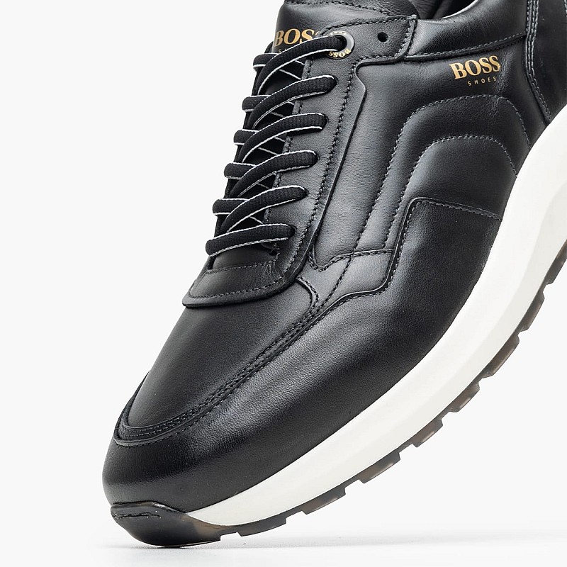 Ανδρικά Παπούτσια Casual B190.A Μαύρο Δέρμα Boss shoes