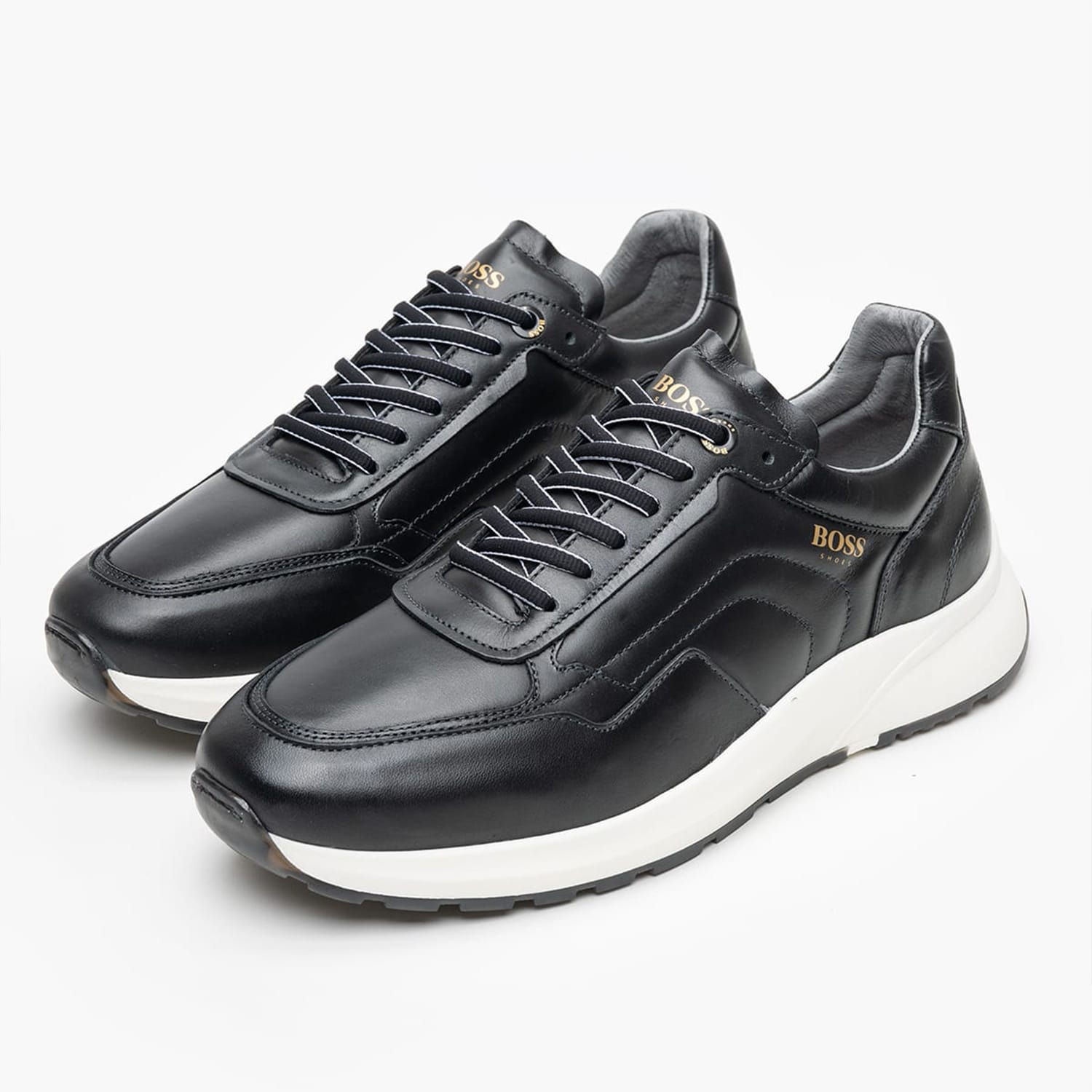Ανδρικά Παπούτσια Casual B190.A Μαύρο Δέρμα Boss shoes Ανδρικά Παπούτσια Casual B190.A Μαύρο Δέρμα Boss shoes