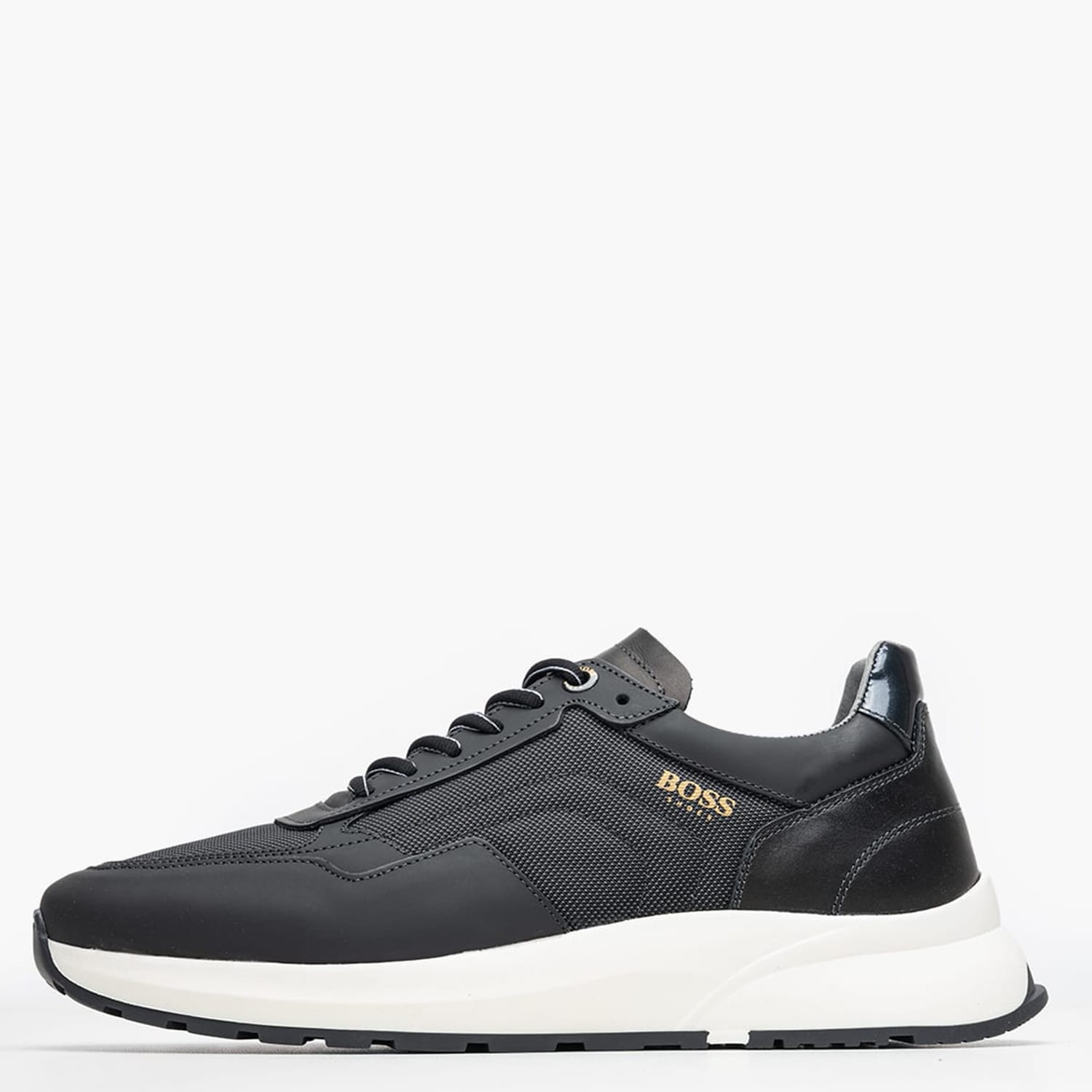 Ανδρικά Παπούτσια Casual B190.M Μαύρο Δέρμα-Ύφασμα Boss shoes