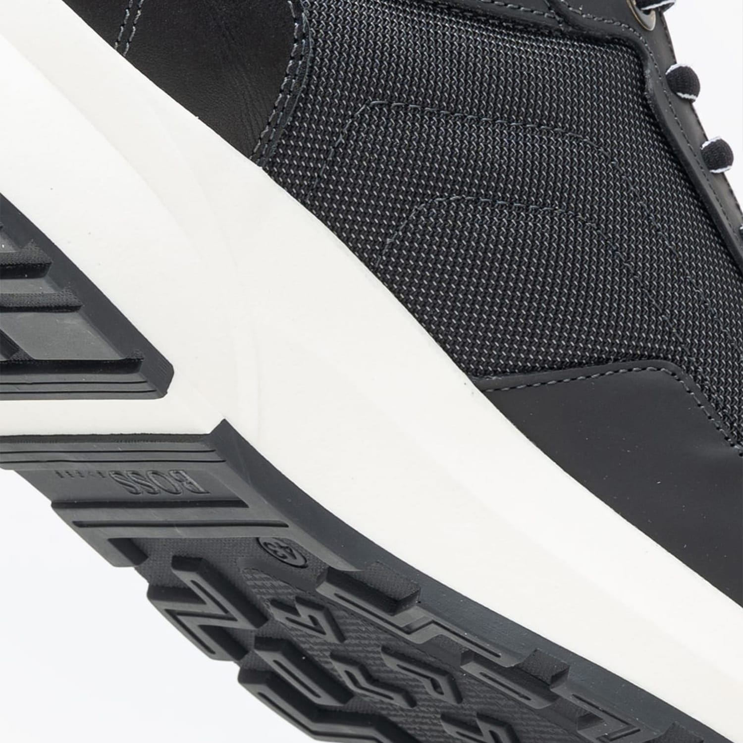 Ανδρικά Παπούτσια Casual B190.M Μαύρο Δέρμα-Ύφασμα Boss shoes Ανδρικά Παπούτσια Casual B190.M Μαύρο Δέρμα-Ύφασμα Boss shoes