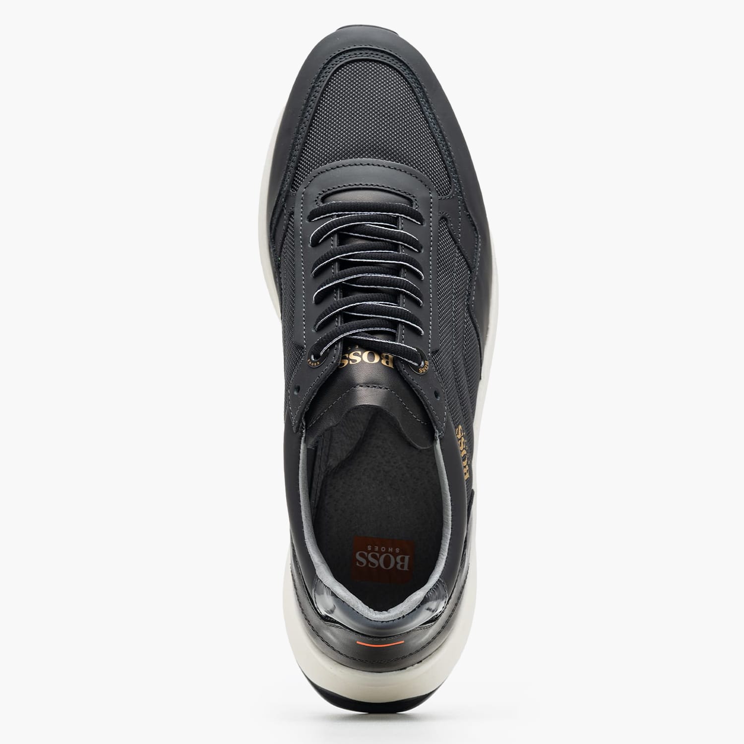Ανδρικά Παπούτσια Casual B190.M Μαύρο Δέρμα-Ύφασμα Boss shoes Ανδρικά Παπούτσια Casual B190.M Μαύρο Δέρμα-Ύφασμα Boss shoes