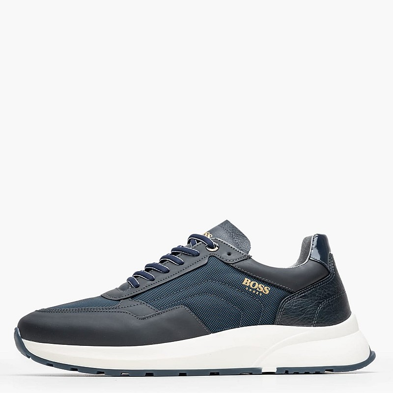 Ανδρικά Παπούτσια Casual B190.M Μπλε Δέρμα-Ύφασμα Boss shoes