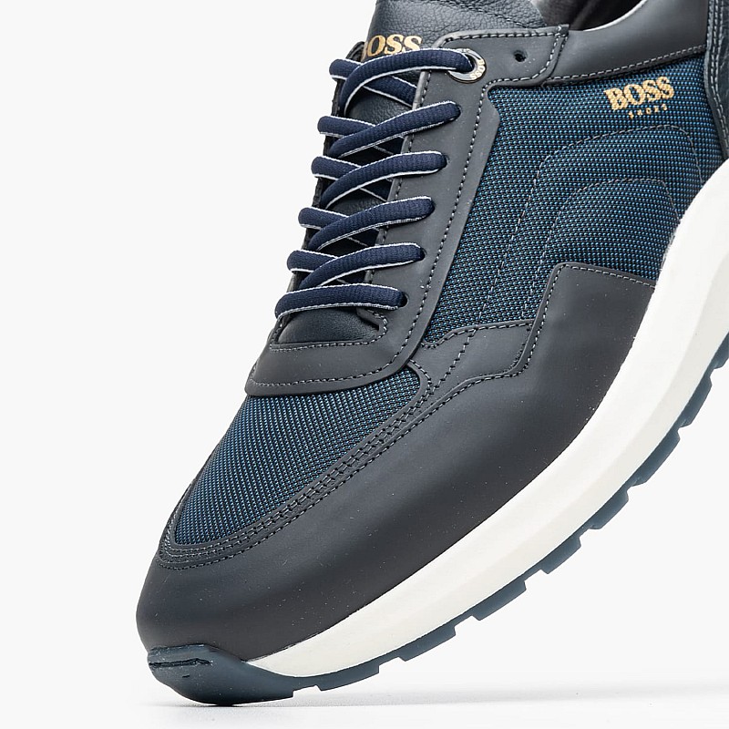 Ανδρικά Παπούτσια Casual B190.M Μπλε Δέρμα-Ύφασμα Boss shoes