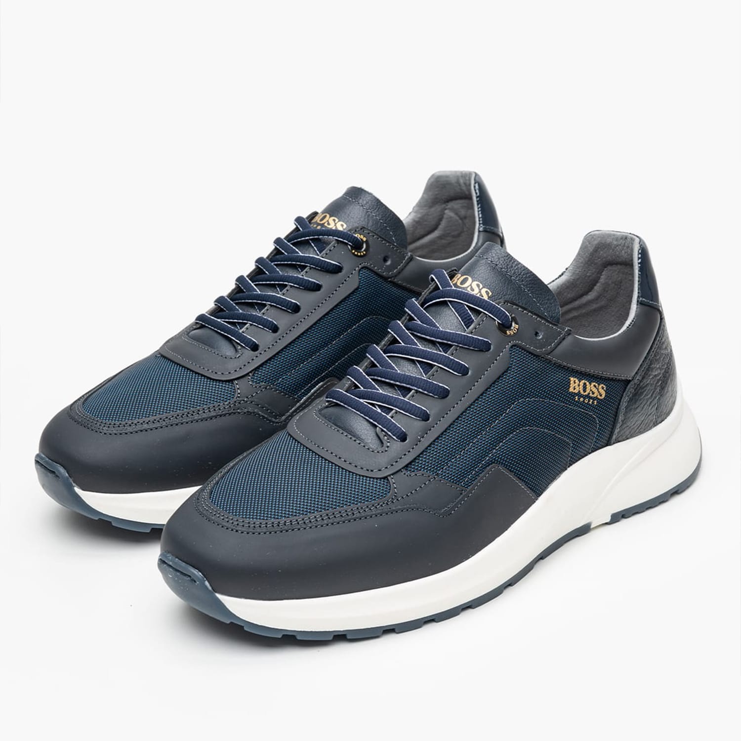 Ανδρικά Παπούτσια Casual B190.M Μπλε Δέρμα-Ύφασμα Boss shoes Ανδρικά Παπούτσια Casual B190.M Μπλε Δέρμα-Ύφασμα Boss shoes