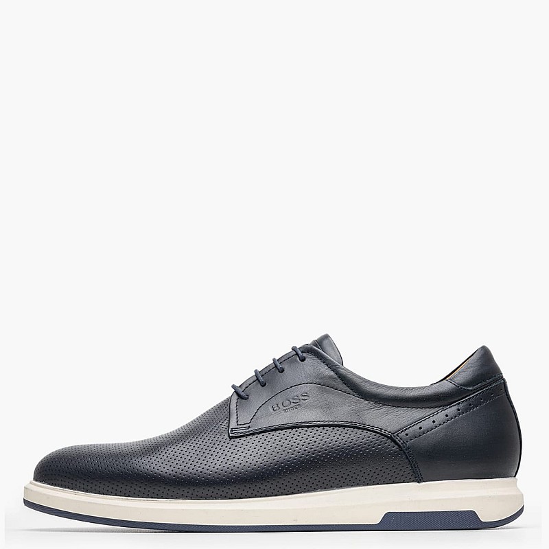 Ανδρικά Παπούτσια Δετά B201 Μπλε Δέρμα Boss shoes