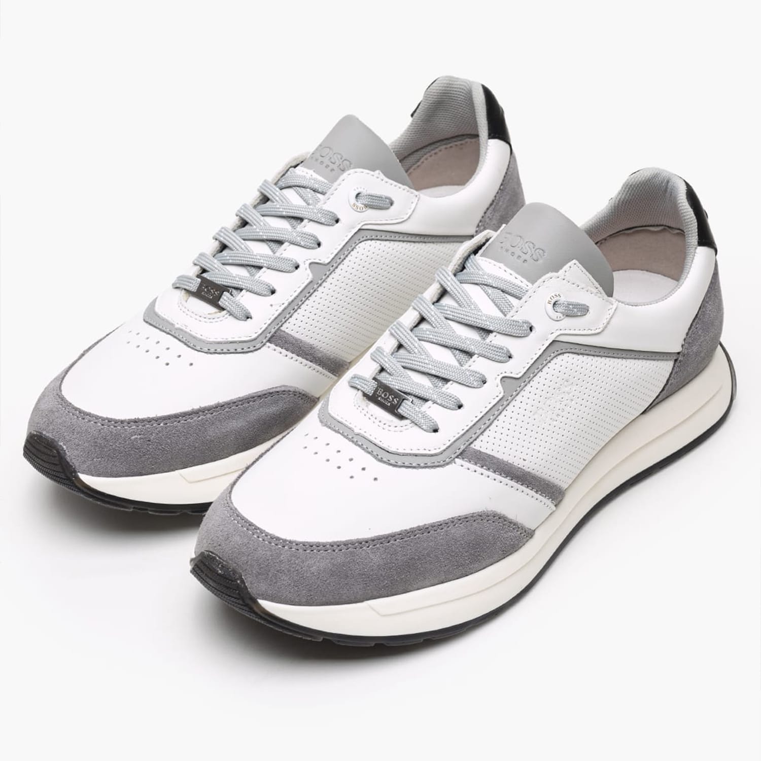 Ανδρικά Παπούτσια Casual B230.A Άσπρο Δέρμα Boss shoes Ανδρικά Παπούτσια Casual B230.A Άσπρο Δέρμα Boss shoes