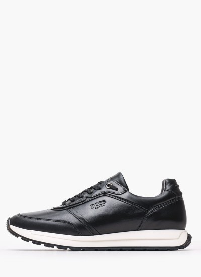 Ανδρικά Παπούτσια Δετά A7521 Μαύρο Δέρμα Boss shoes