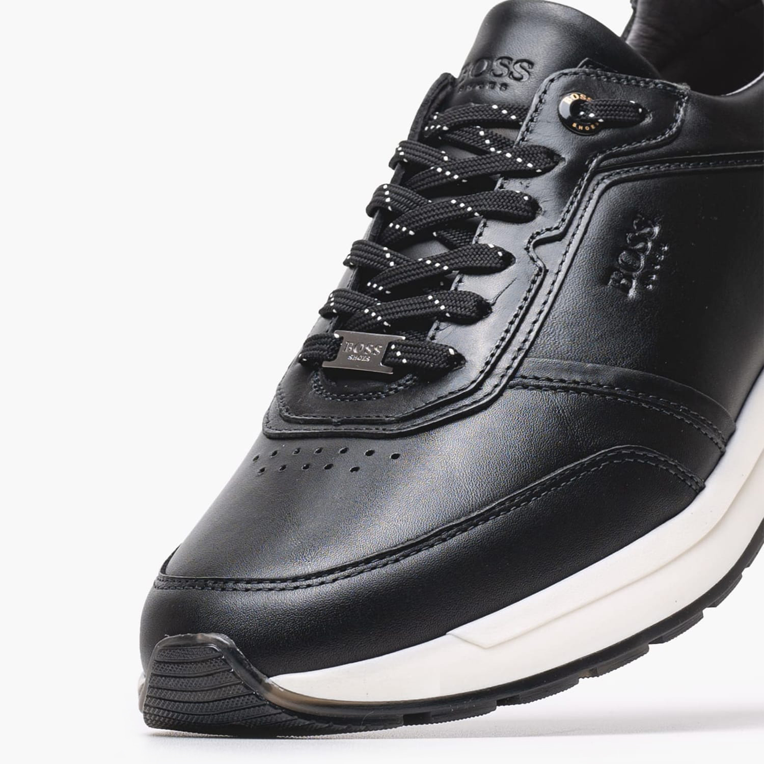 Ανδρικά Παπούτσια Casual B230.B Μαύρο Δέρμα Boss shoes