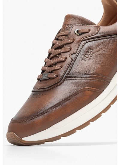 Ανδρικά Παπούτσια Casual B230.B Ταμπά Δέρμα Boss shoes