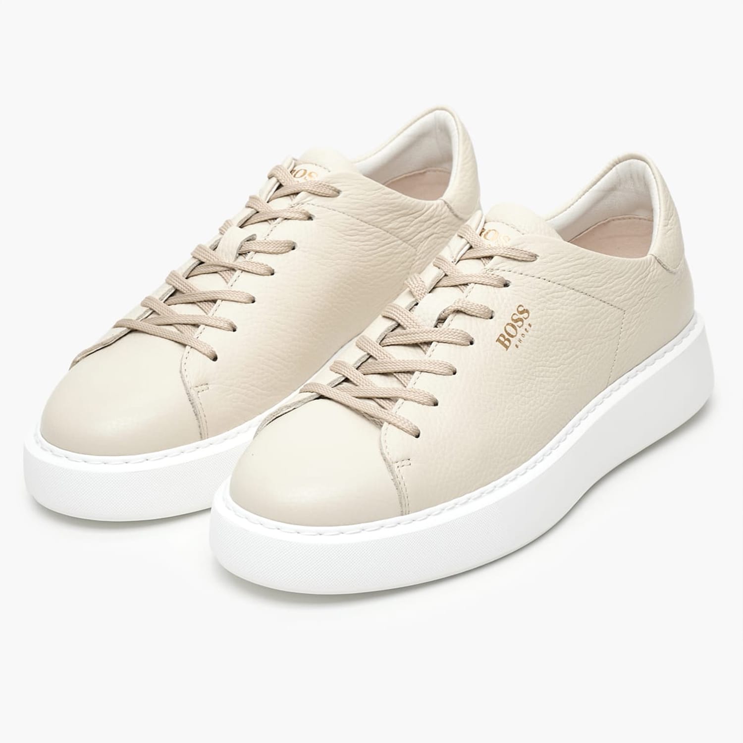 Men Casual Shoes B5720 Beige Leather Boss shoes Men Casual Shoes B5720 Beige Leather Boss shoes