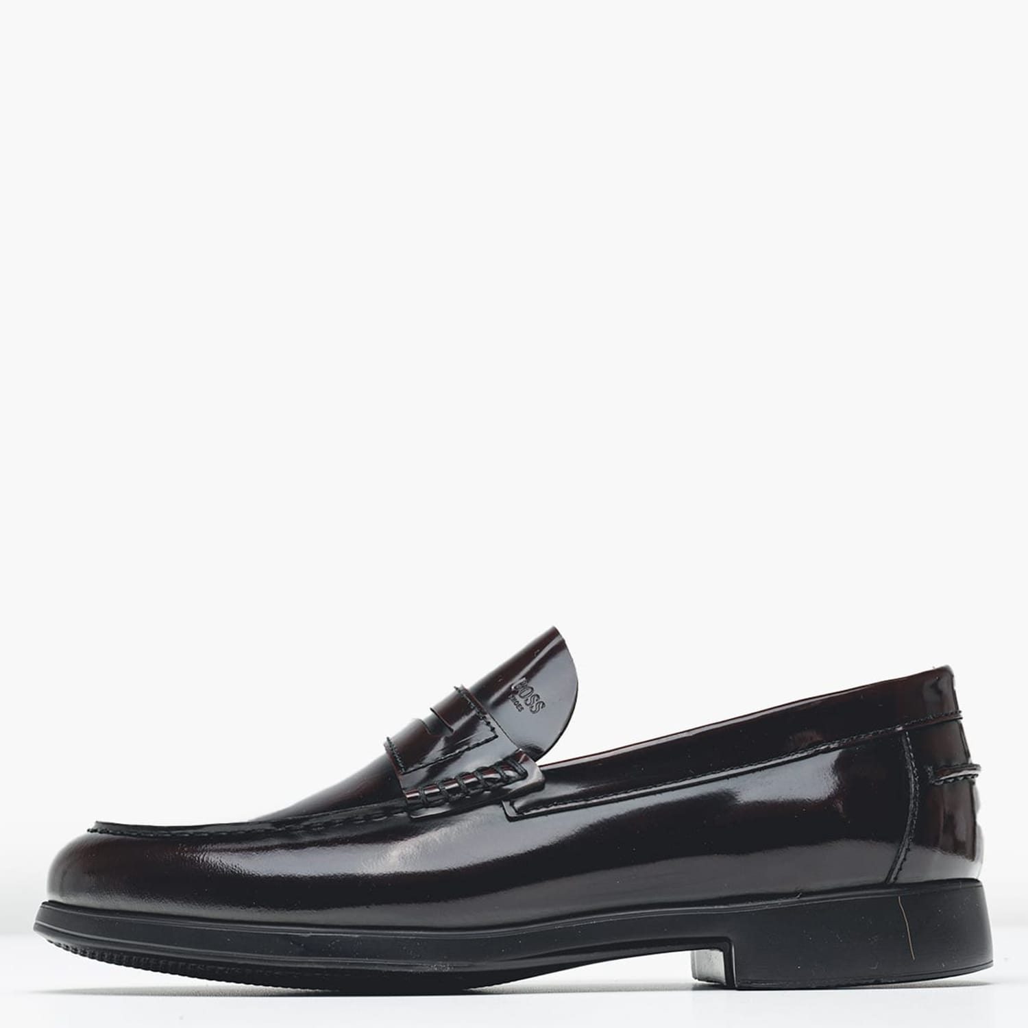 Ανδρικά Μοκασίνια B6487 Μπορντό Δέρμα Boss shoes