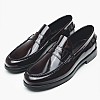 Ανδρικά Μοκασίνια B6487 Μπορντό Δέρμα Boss shoes